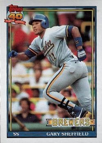 #68 Gary Sheffield - Milwaukee Brewers - 1991 Topps Baseball