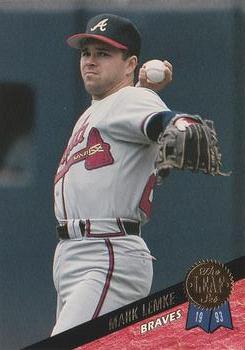68 Mark Lemke - Atlanta Braves - 1993 Leaf Baseball – Isolated Cards