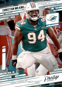 #68 Christian Wilkins - Miami Dolphins - 2021 Panini Prestige Football