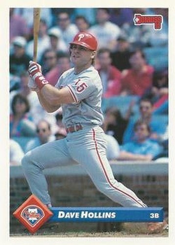 #68 Dave Hollins - Philadelphia Phillies - 1993 Donruss Baseball