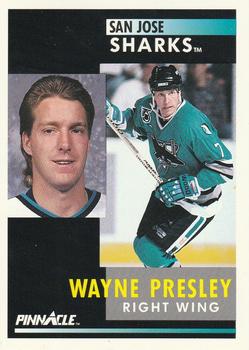 #68 Wayne Presley - San Jose Sharks - 1991-92 Pinnacle Hockey