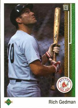 #368 Rich Gedman - Boston Red Sox - 1989 Upper Deck Baseball
