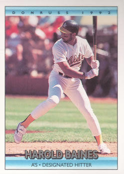 #68 Harold Baines - Oakland Athletics - 1992 Donruss Baseball
