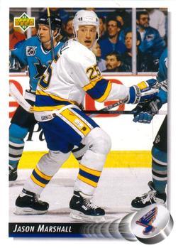#68 Jason Marshall - St. Louis Blues - 1992-93 Upper Deck Hockey