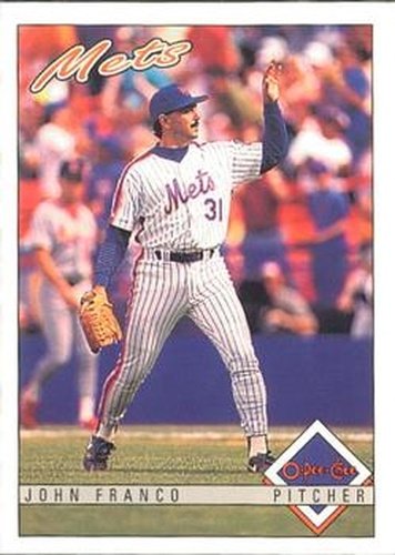 #68 John Franco - New York Mets - 1993 O-Pee-Chee Baseball