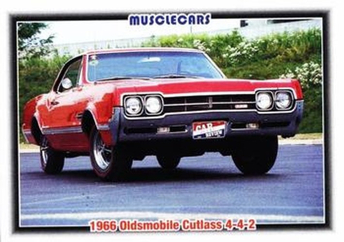 #68 1966 Oldsmobile Cutlass 4-4-2 - 1992 Collect-A-Card Muscle Cars