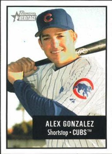 #68 Alex Gonzalez - Chicago Cubs - 2003 Bowman Heritage Baseball