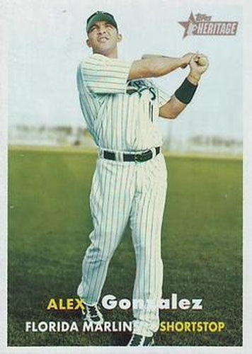 #68 Alex Gonzalez - Florida Marlins - 2006 Topps Heritage Baseball