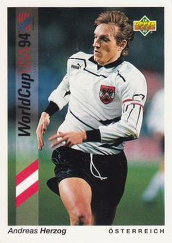 #68 Andreas Herzog - Osterreich - 1993 Upper Deck World Cup Preview English/Spanish Soccer