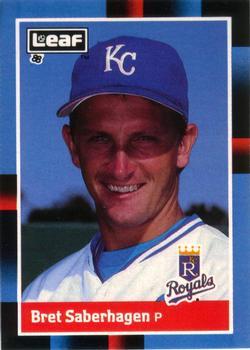 #68 Bret Saberhagen - Kansas City Royals - 1988 Leaf Baseball