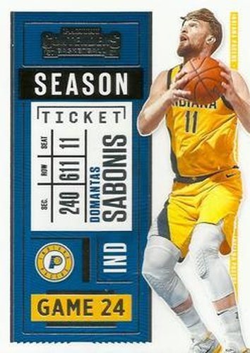 #68 Domantas Sabonis - Indiana Pacers - 2020-21 Panini Contenders Basketball