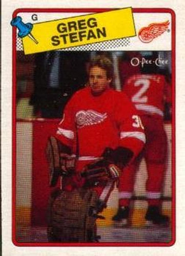 #68 Greg Stefan - Detroit Red Wings - 1988-89 O-Pee-Chee Hockey