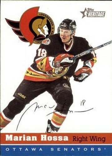 #68 Marian Hossa - Ottawa Senators - 2000-01 Topps Heritage Hockey