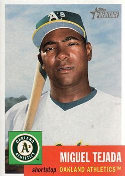 #68 Miguel Tejada - Oakland Athletics - 2002 Topps Heritage Baseball