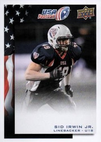 #68 Sid Irwin Jr. - USA - 2014 Upper Deck USA Football