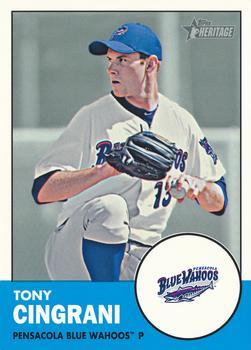 #68 Tony Cingrani - Pensacola Blue Wahoos - 2012 Topps Heritage Minor League Baseball