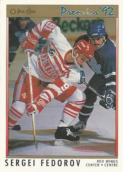 #68 Sergei Fedorov - Detroit Red Wings - 1991-92 O-Pee-Chee Premier Hockey