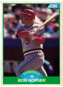#68 Bob Horner - St. Louis Cardinals - 1989 Score Baseball
