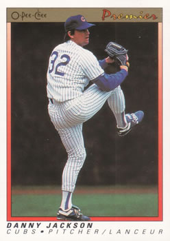 #68 Danny Jackson - Chicago Cubs - 1991 O-Pee-Chee Premier Baseball