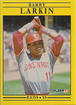 #68 Barry Larkin - Cincinnati Reds - 1991 Fleer Baseball