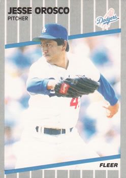 #68 Jesse Orosco - Los Angeles Dodgers - 1989 Fleer Baseball
