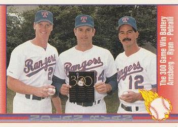 #68 Brad Arnsberg Geno Petralli 300 Game - Texas Rangers - 1991 Pacific Nolan Ryan Texas Express I Baseball