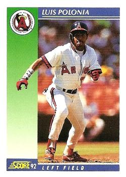 #68 Luis Polonia - California Angels - 1992 Score Baseball