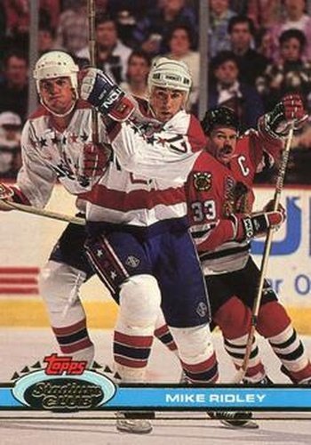 #68 Mike Ridley - Washington Capitals - 1991-92 Stadium Club Hockey