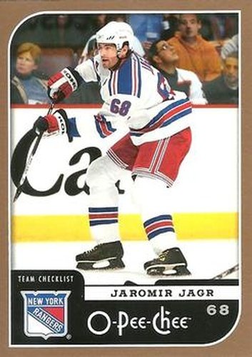 #690 Jaromir Jagr - New York Rangers - 2006-07 O-Pee-Chee Hockey