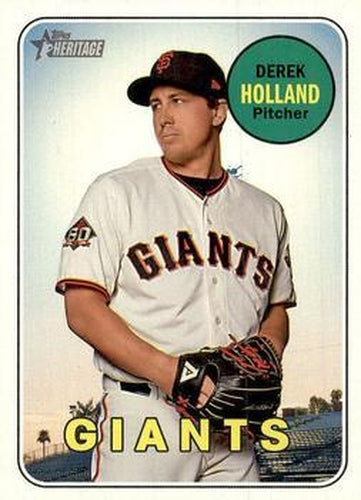 #690 Derek Holland - San Francisco Giants - 2018 Topps Heritage Baseball
