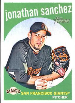 #690 Jonathan Sanchez - San Francisco Giants - 2008 Topps Heritage Baseball