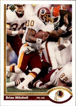 #691 Brian Mitchell - Washington Redskins - 1991 Upper Deck Football