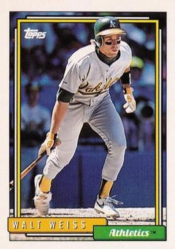 #691 Walt Weiss - Oakland Athletics - 1992 Topps Baseball