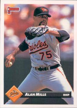 #691 Alan Mills - Baltimore Orioles - 1993 Donruss Baseball