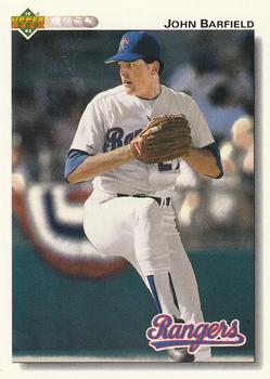 #691 John Barfield - Texas Rangers - 1992 Upper Deck Baseball