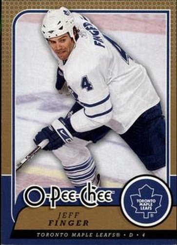 #691 Jeff Finger - Toronto Maple Leafs - 2008-09 O-Pee-Chee Hockey