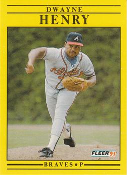 #692 Dwayne Henry - Atlanta Braves - 1991 Fleer Baseball