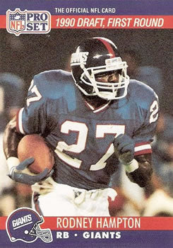 #692 Rodney Hampton - New York Giants - 1990 Pro Set Football