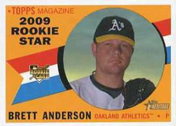 #692 Brett Anderson - Oakland Athletics - 2009 Topps Heritage Baseball