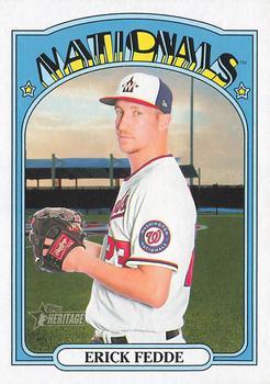 #692 Erick Fedde - Washington Nationals - 2021 Topps Heritage Baseball