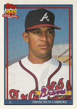 #693 Francisco Cabrera - Atlanta Braves - 1991 O-Pee-Chee Baseball