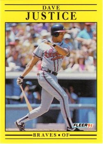 #693 Dave Justice - Atlanta Braves - 1991 Fleer Baseball