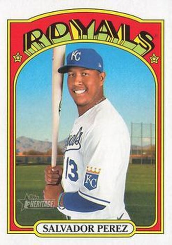 #693 Salvador Perez - Kansas City Royals - 2021 Topps Heritage Baseball