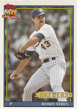 #694 Randy Veres - Milwaukee Brewers - 1991 O-Pee-Chee Baseball