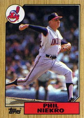 #694 Phil Niekro - Cleveland Indians - 1987 Topps Baseball