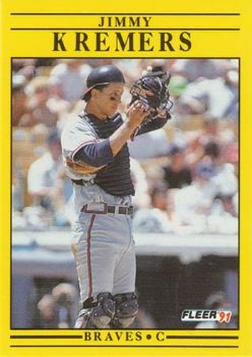 #694 Jimmy Kremers - Atlanta Braves - 1991 Fleer Baseball