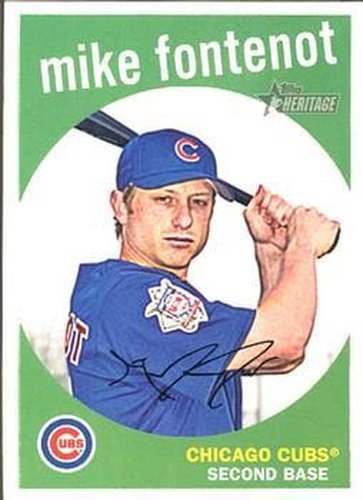 #694 Mike Fontenot - Chicago Cubs - 2008 Topps Heritage Baseball