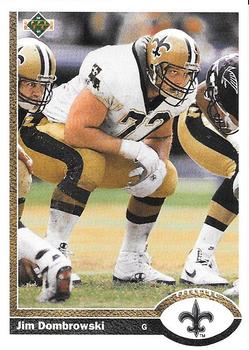 #694 Jim Dombrowski - New Orleans Saints - 1991 Upper Deck Football