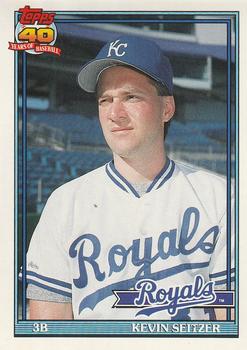 #695 Kevin Seitzer - Kansas City Royals - 1991 O-Pee-Chee Baseball