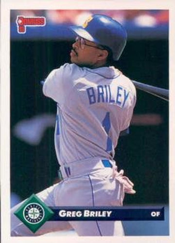 #695 Greg Briley - Seattle Mariners - 1993 Donruss Baseball